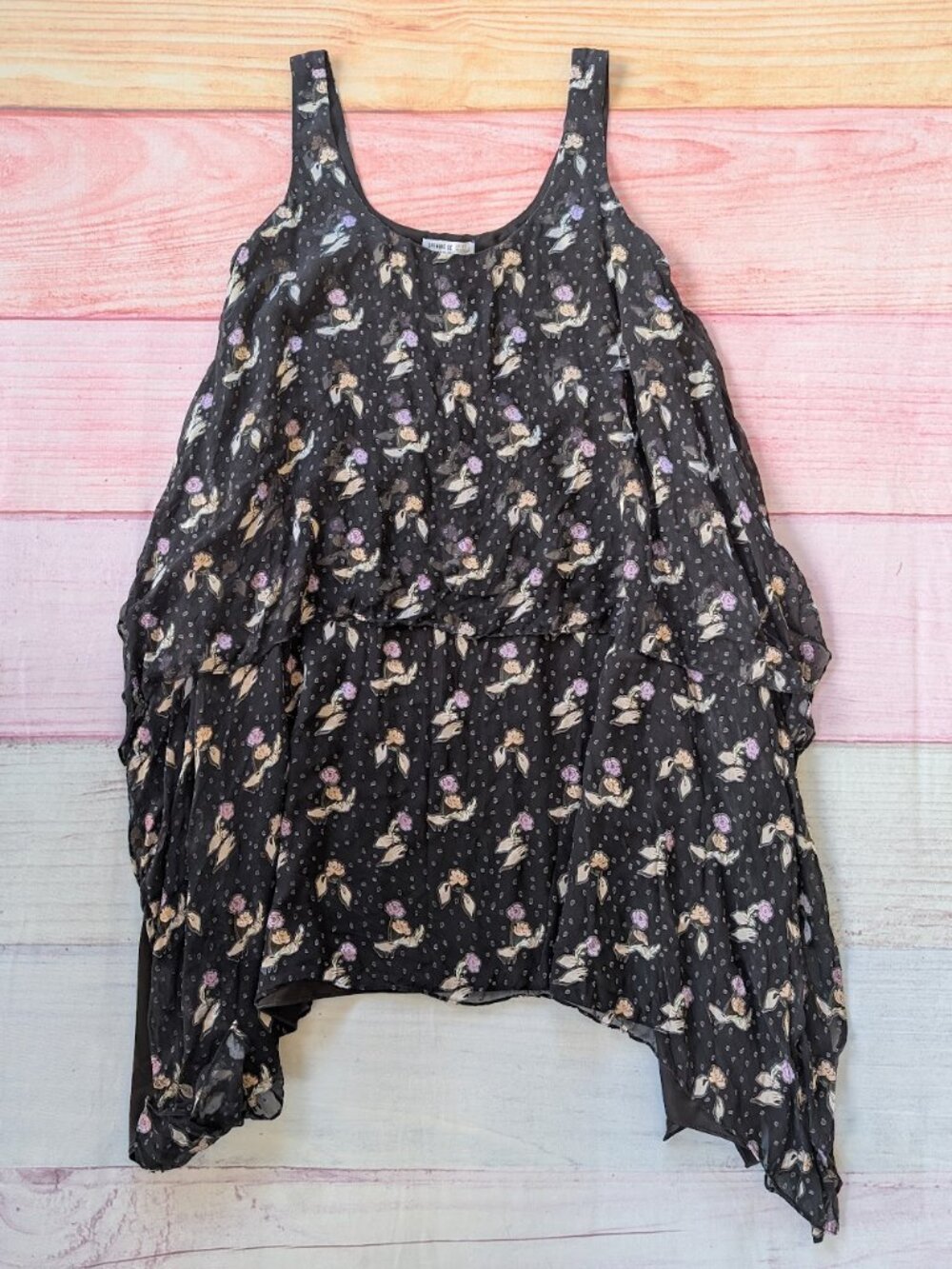 Opening Ceremony Black‎ Gestures Burnout Handkerchief Dress 8